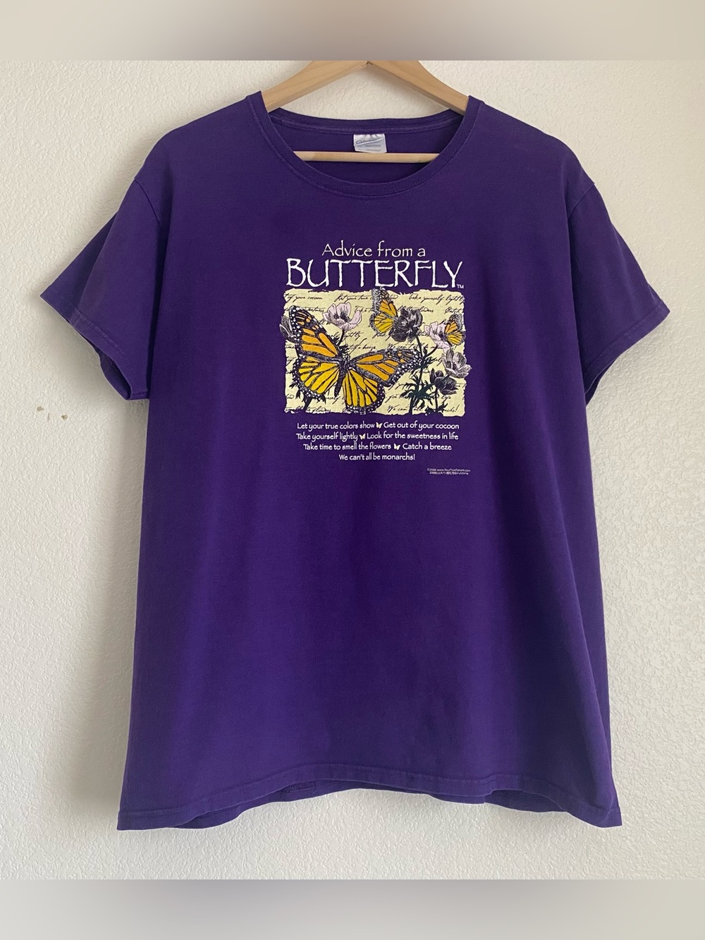 Vintage 2006 Advice From a Butterfly graphic t-shirt, XL